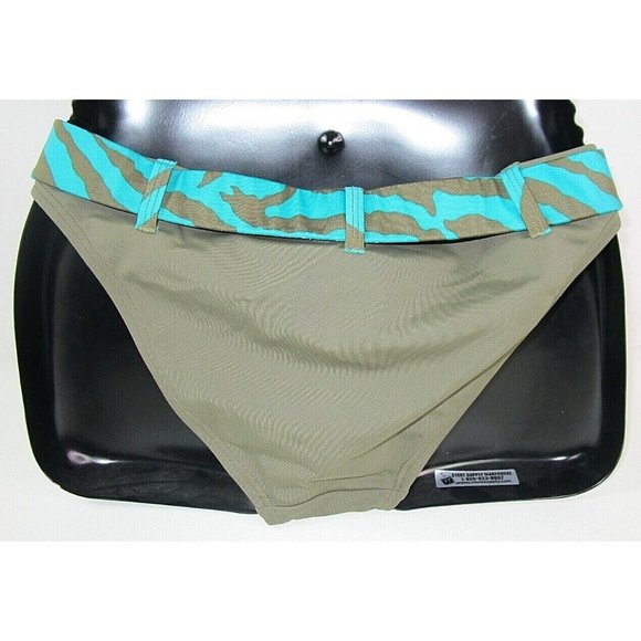 VS Victoria's Secret Bikini Set Army Green Camo Belt Size Small EUC Sexy Fun - Picture 5 of 6